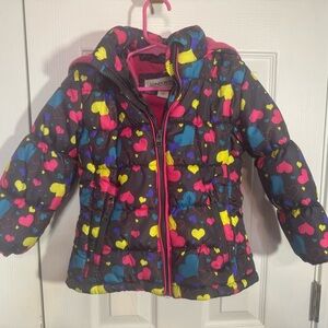 London Fog Multicolor Heart Puffer Jacket